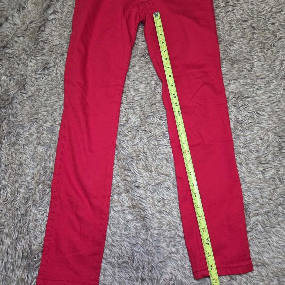 AngelaBeBe Y2K Red Skinny Jeans High Rise Stretch Womens Size 13 NWT - Picture 9 of 14